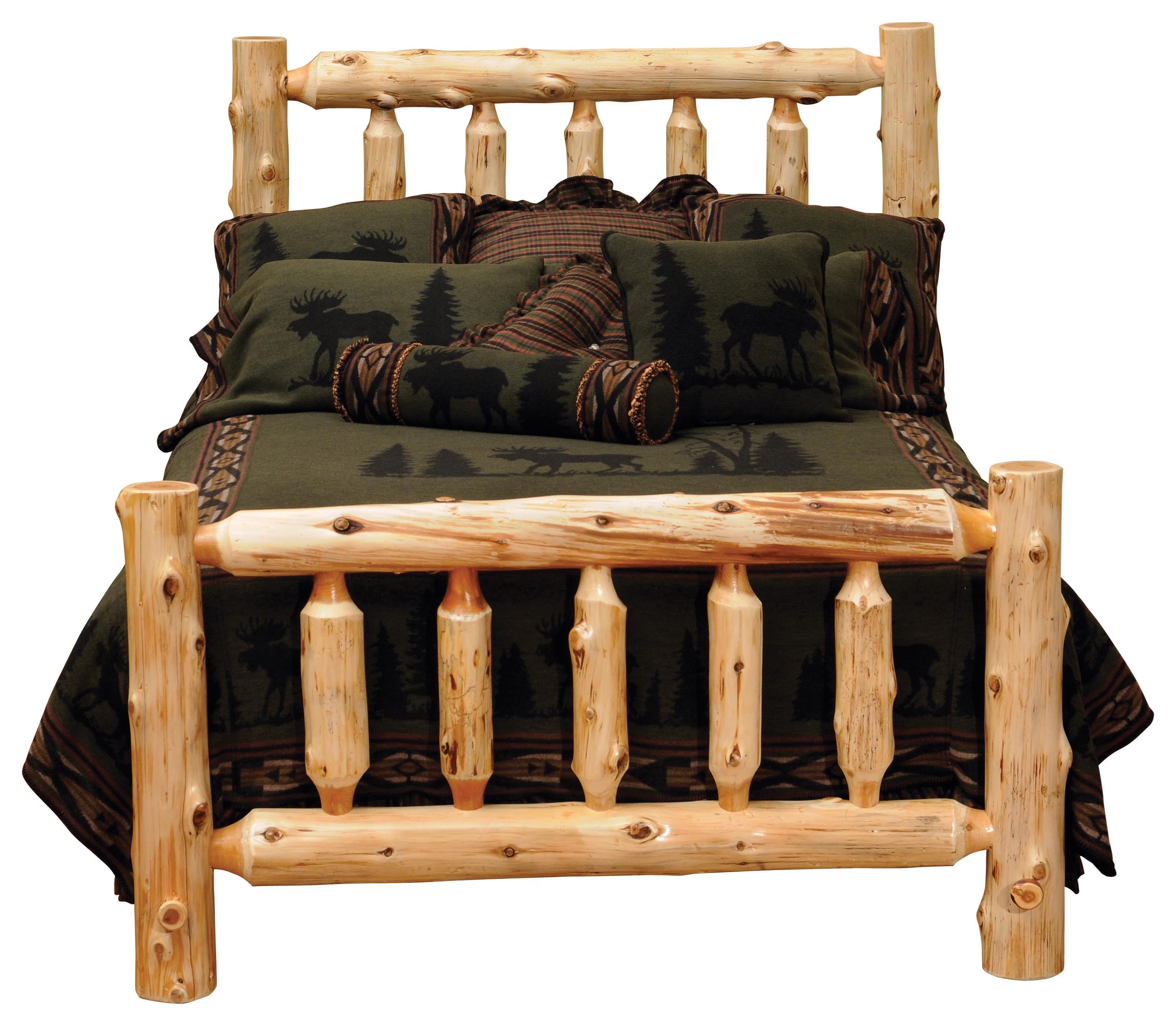 Full size best sale log bed